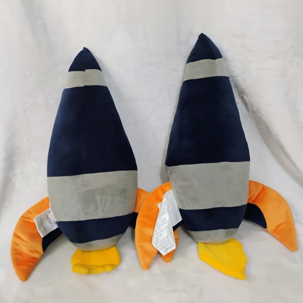Huntington Home Rocket Ship Plush Pillows Set of 2 Space Theme‎ Navy Orange 17